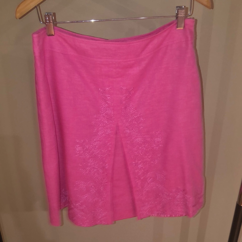 Saint Tropez West Pink Linen Women's Skirt